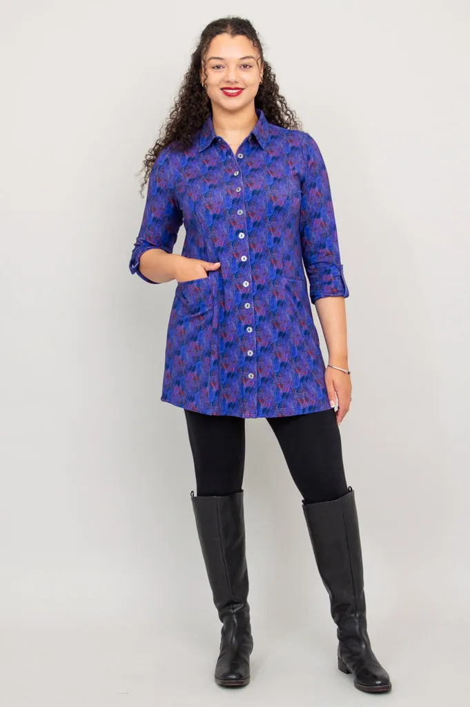 Charlie Tunic, Brushwork, Bamboo - Final Sale