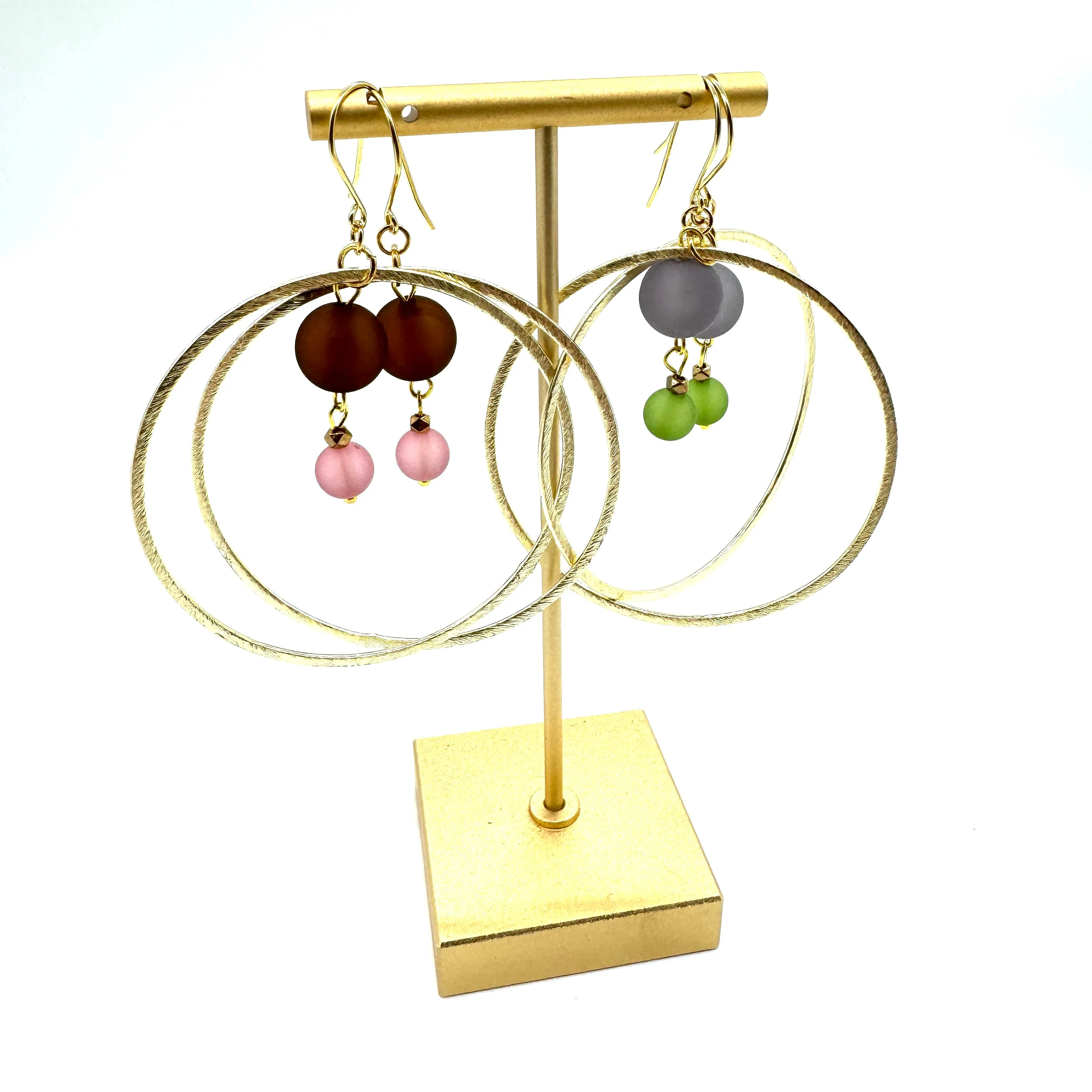 Chic Golden Globe Drop Earrings