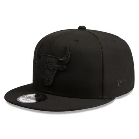 Chicago Bulls Black on Black New Era 9FIFTY Snapback Adjustable Cap - Black