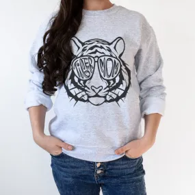 Cool Tiger Mom Sweatshirt on Light Heathered Grey