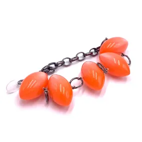 Coral Moonglow Pod Stations Bracelet