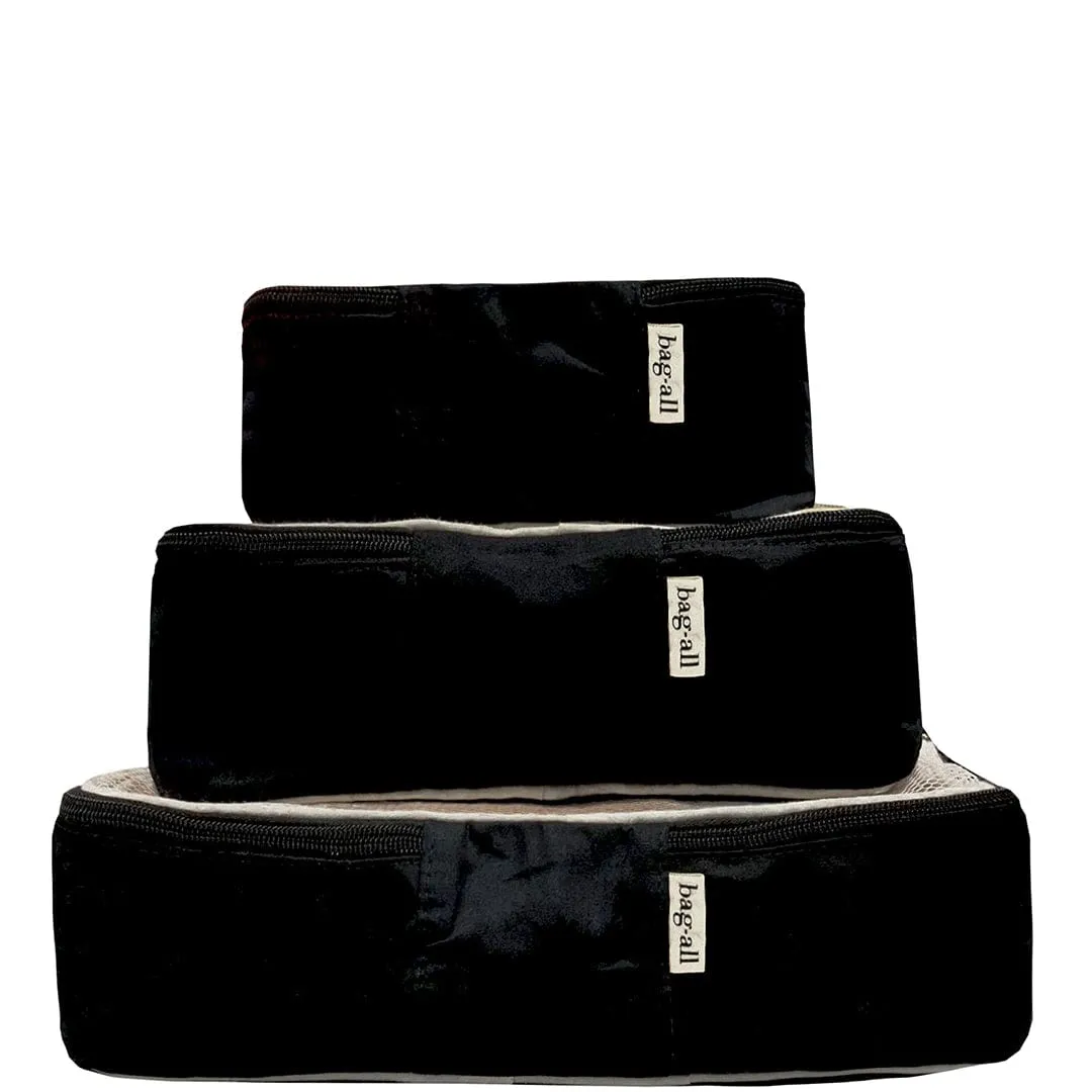 Cotton Packing Cubes, 3-pack Black