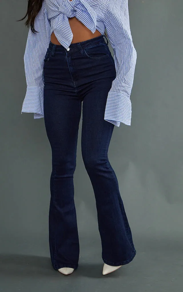 Dark Blue Bootcut Flare Jeans