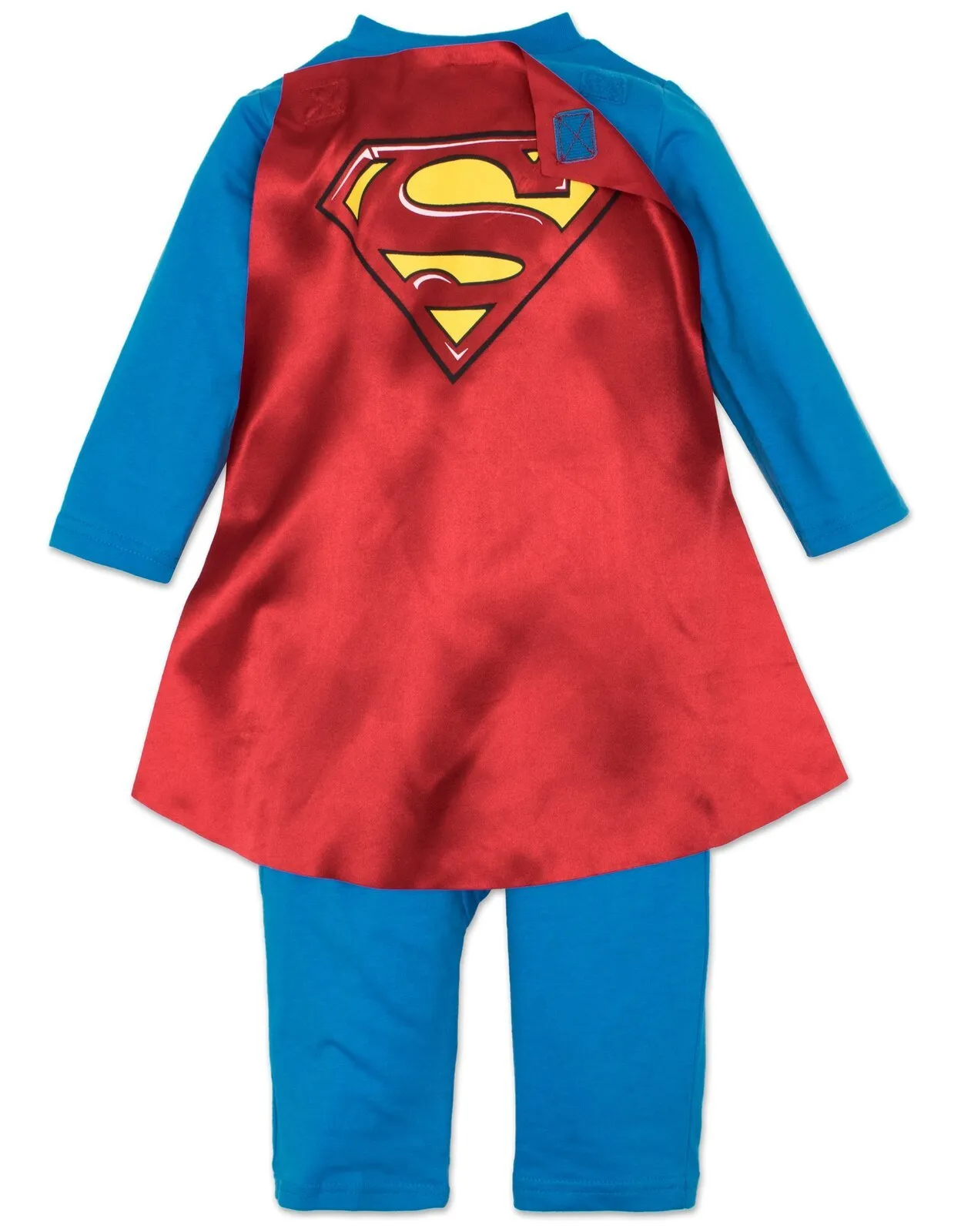 DC Comics Justice League Superman Zip Up Cosplay Costume Coverall and Cape