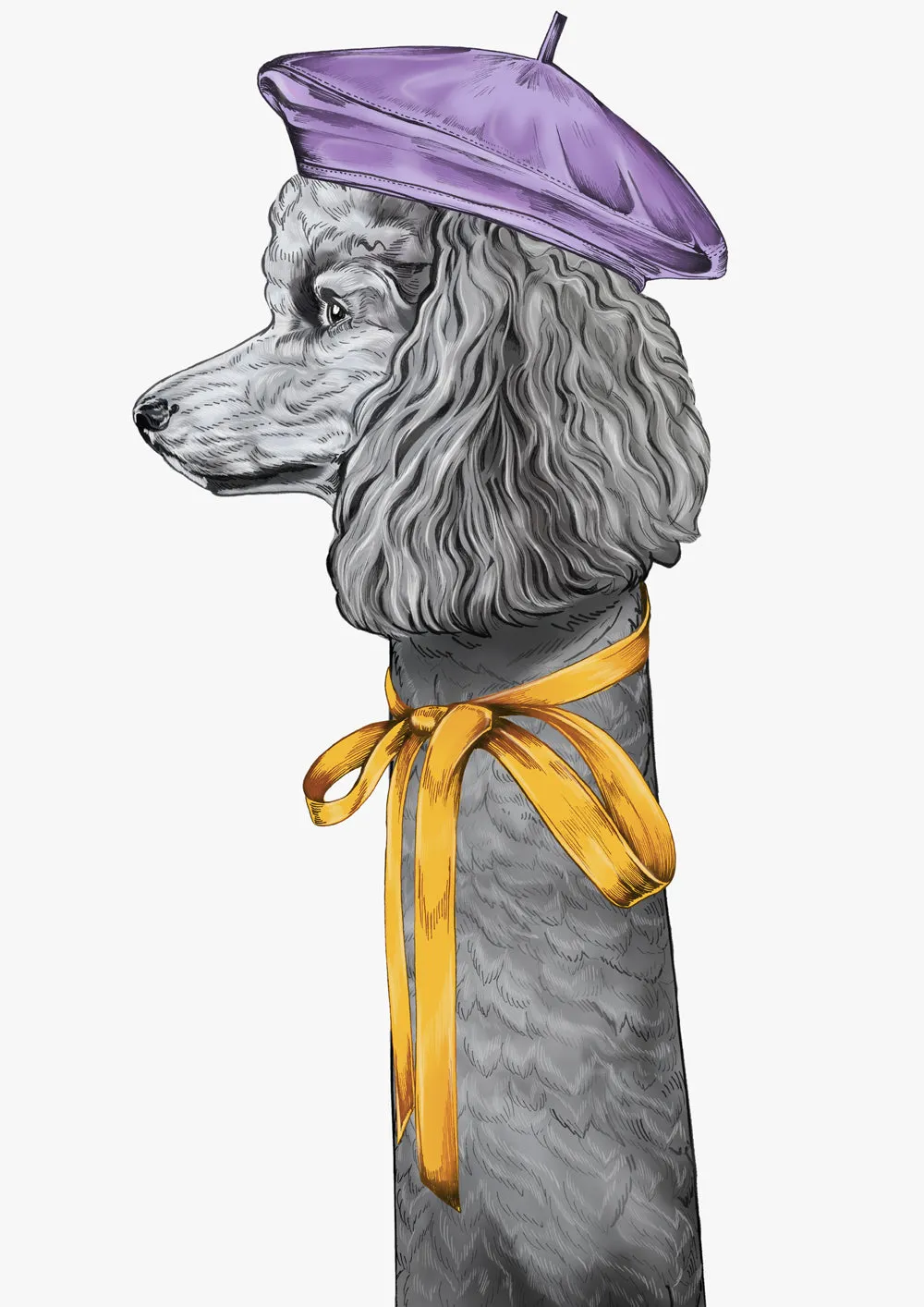 Designer Dog Wall Art Print 'Lady Whistledown'