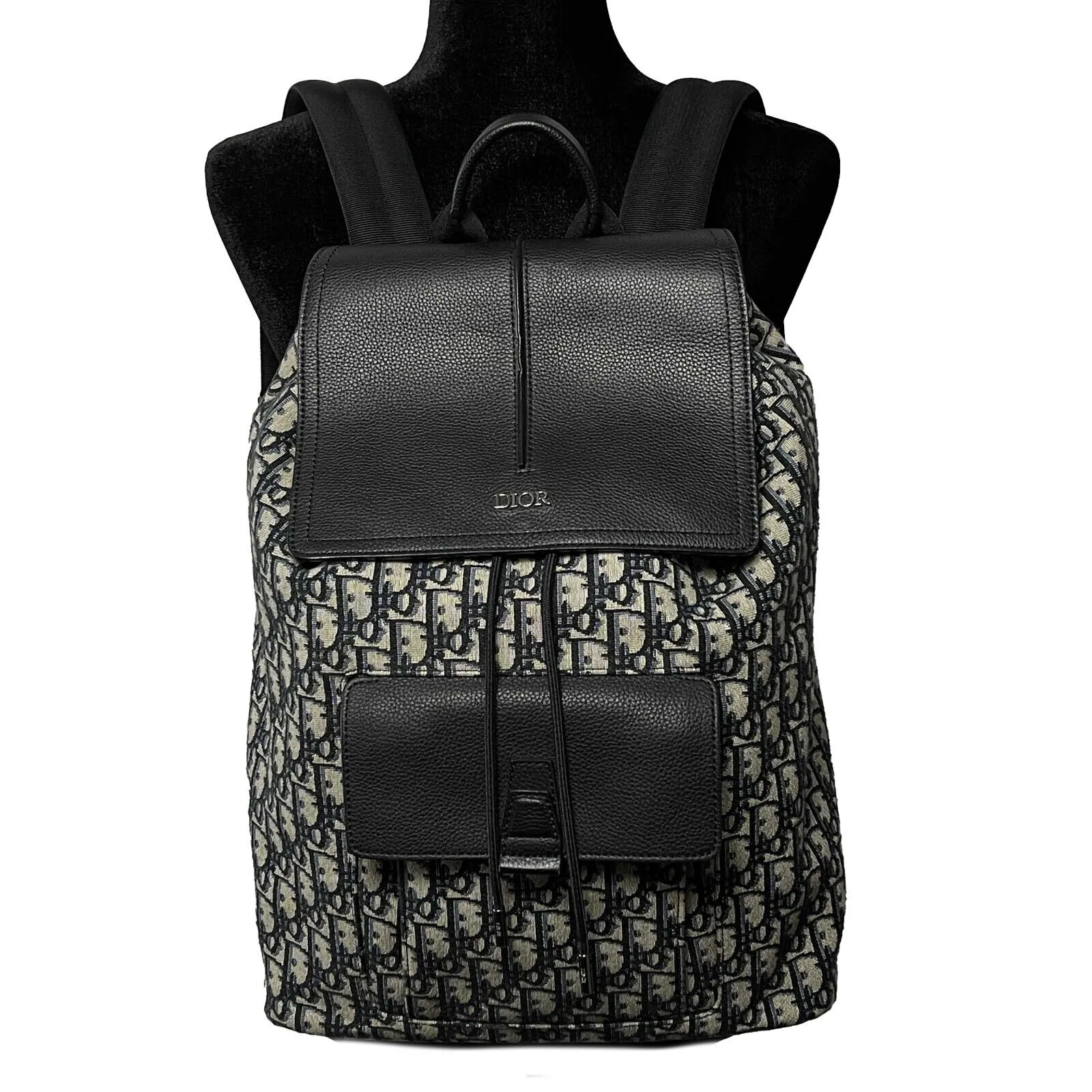 DIOR - Motion Backpack Oblique Jacquard Grained Calfskin Leather