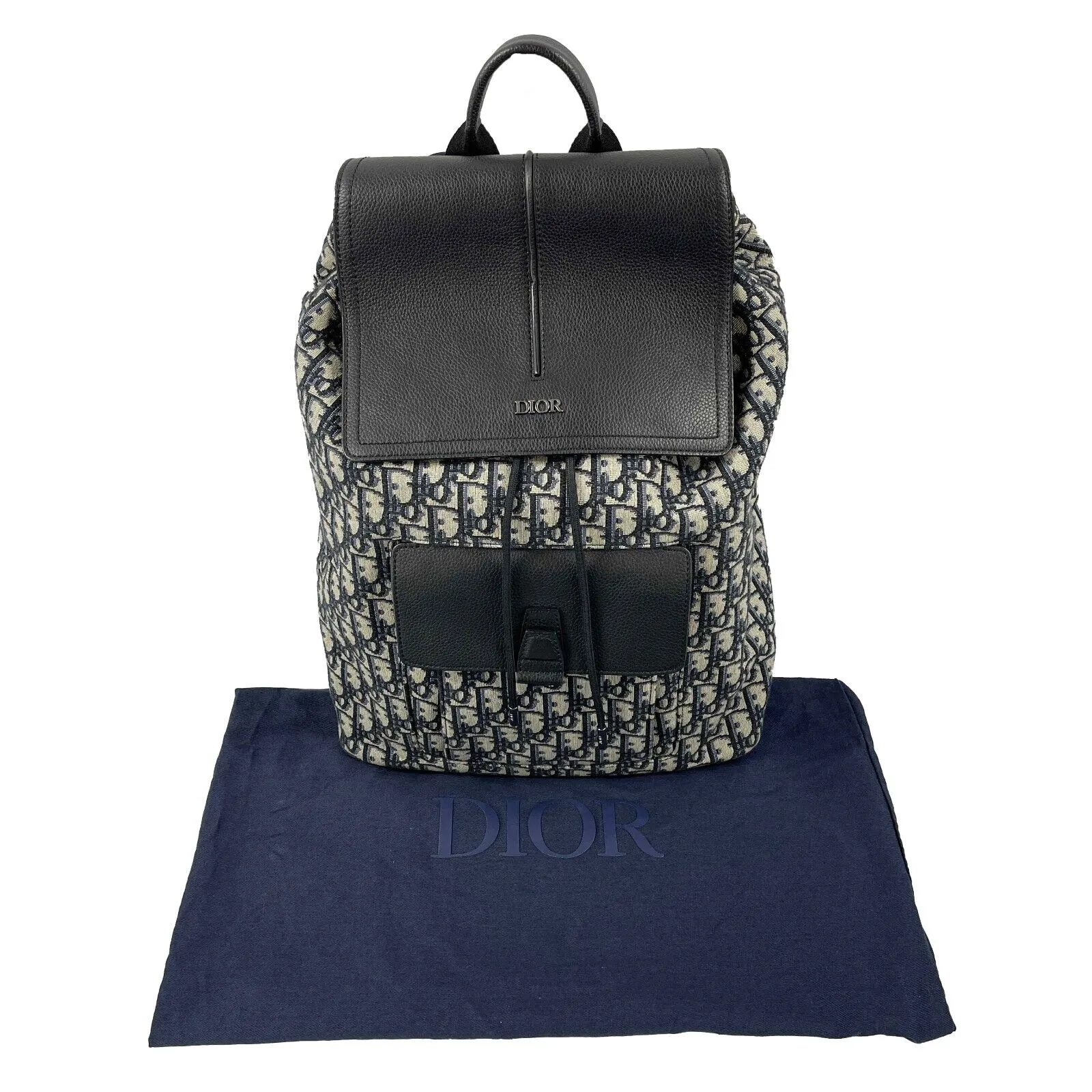 DIOR - Motion Backpack Oblique Jacquard Grained Calfskin Leather