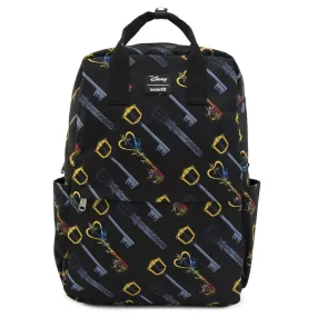 Disney Kingdom Hearts Keys All-Over-Print Square Nylon Backpack