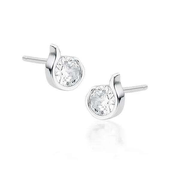 Earrings "Shinny Stud" 925 Silver