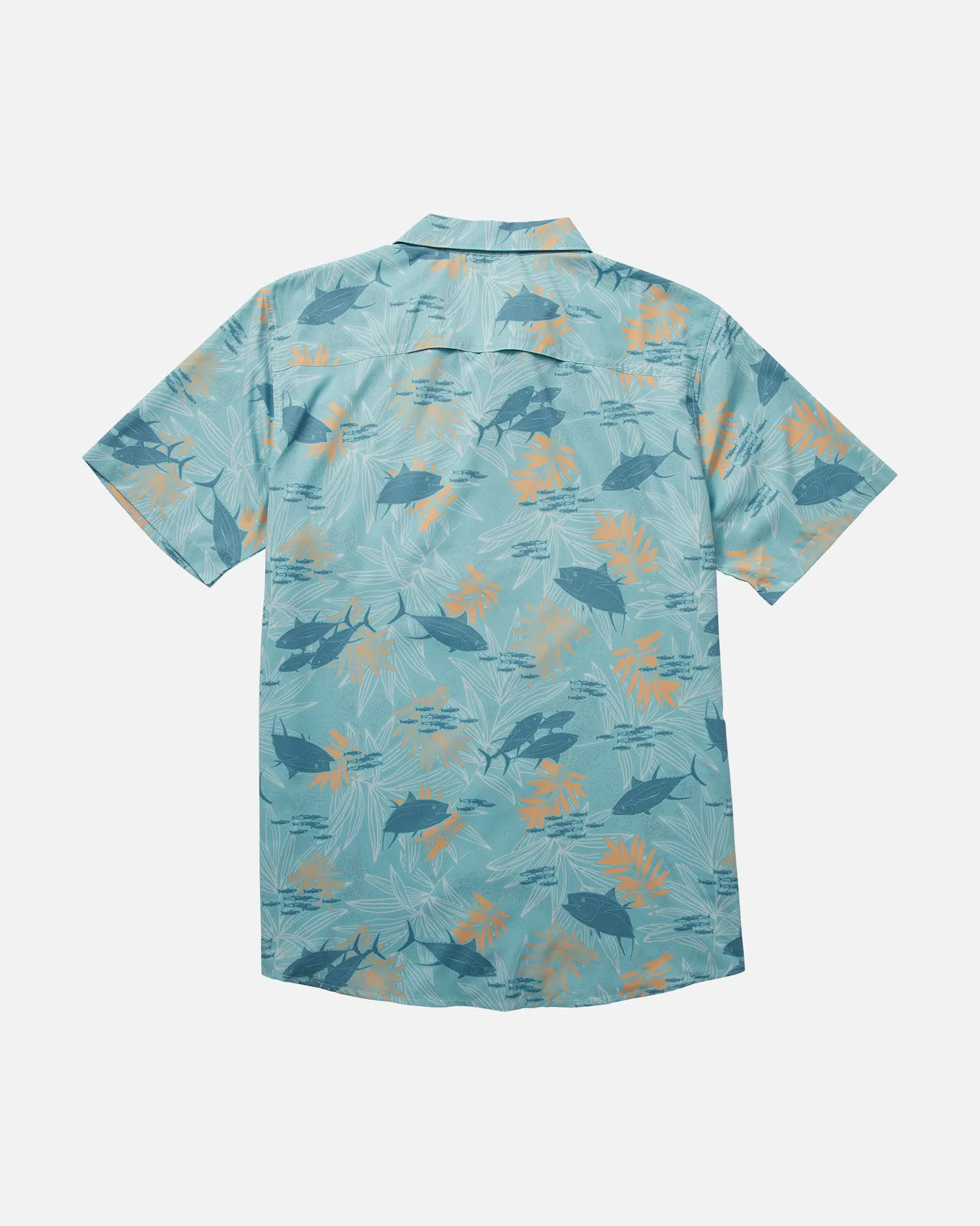 Feeding Frenzy Ocean S/S Tech Woven