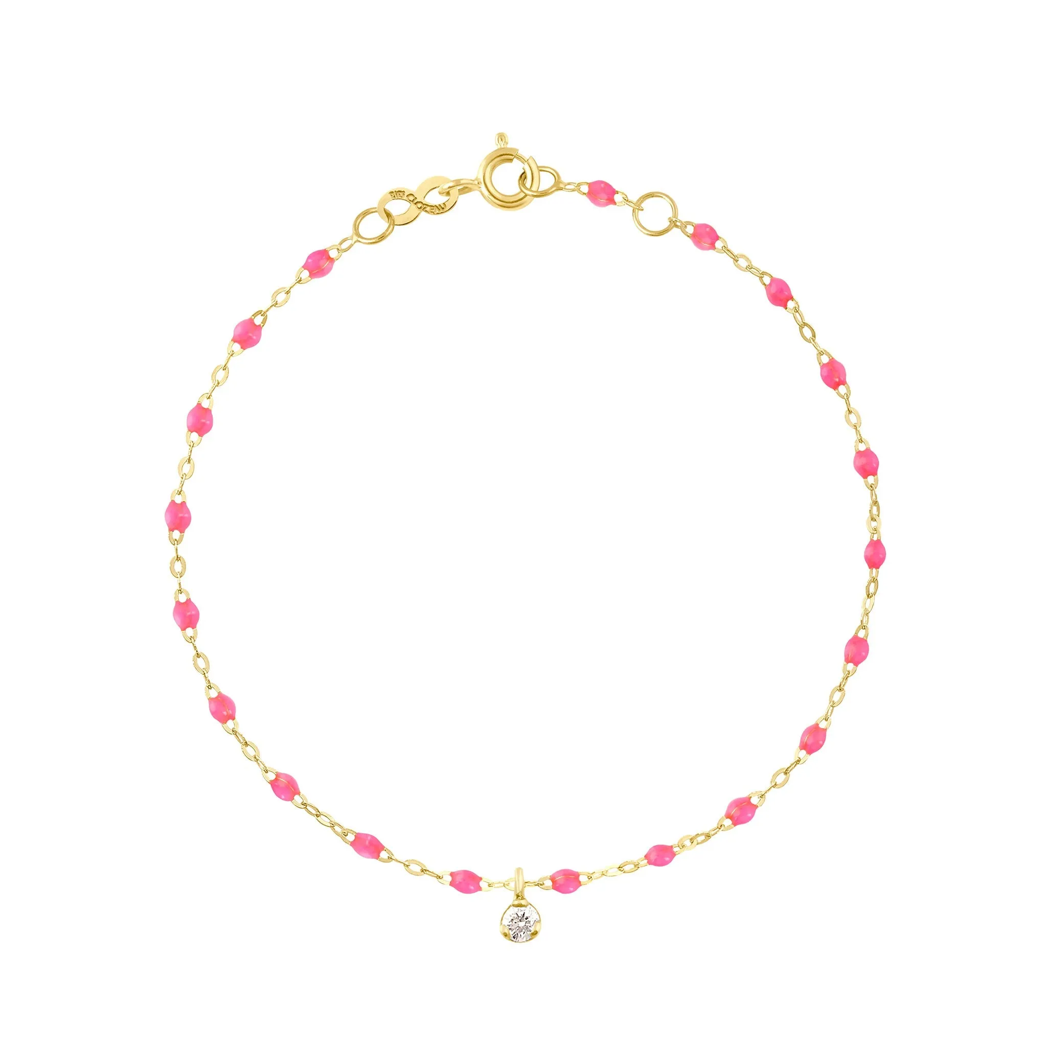 Gigi Supreme 1 Diamond Bracelet, Pink, Yellow Gold, 6.7"