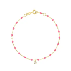 Gigi Supreme 1 Diamond Bracelet, Pink, Yellow Gold, 6.7"