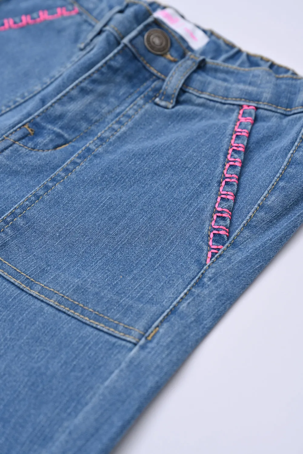 GIRLS EMBROIDERED DENIM