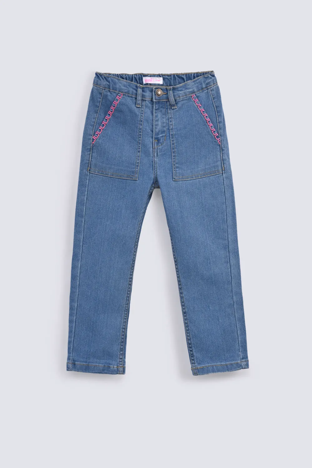 GIRLS EMBROIDERED DENIM