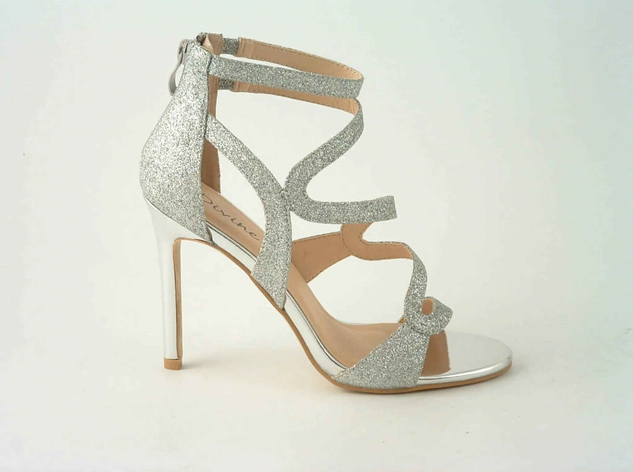 Glitz Shoes Divine Glitter High Heel Sandals