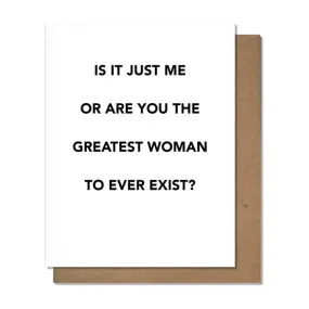 Greatest Woman Greeting Card