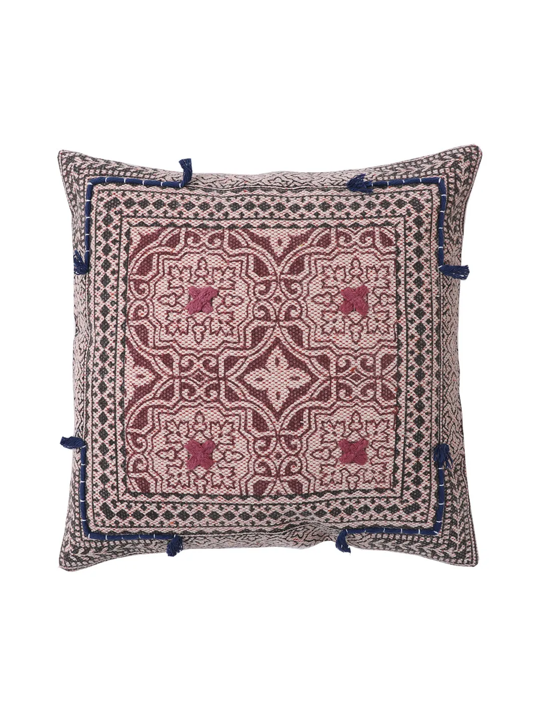 HAZE - COTTON PRINTED SQUARE CUSHION COVER