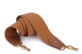 Hermes Vintage Gold Canvas Shoulder Strap, 95 x 5cm, Clip Buckle Gold Hardware, no Dust Cover