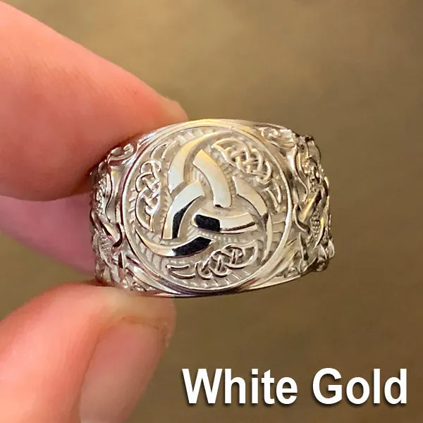 Horns of Odin Ring - Sterling Silver or Gold