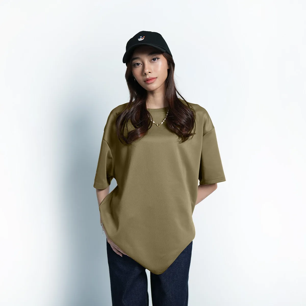 Hugh Space Cotton Loose Tee - 1023