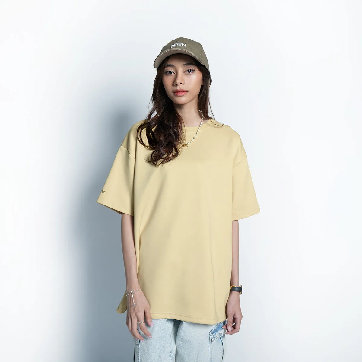 Hugh Space Cotton Loose Tee - 1023