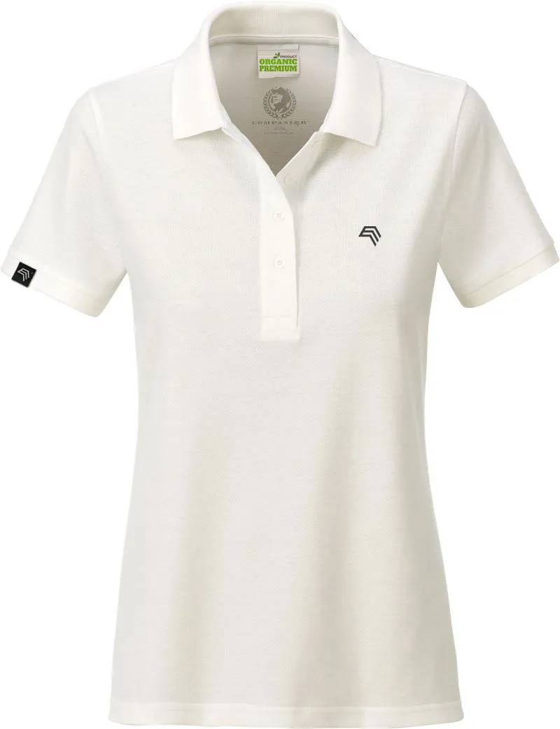 JAN 8009 ― Damen Bio-Baumwolle Polo Shirt - Natural Weiß