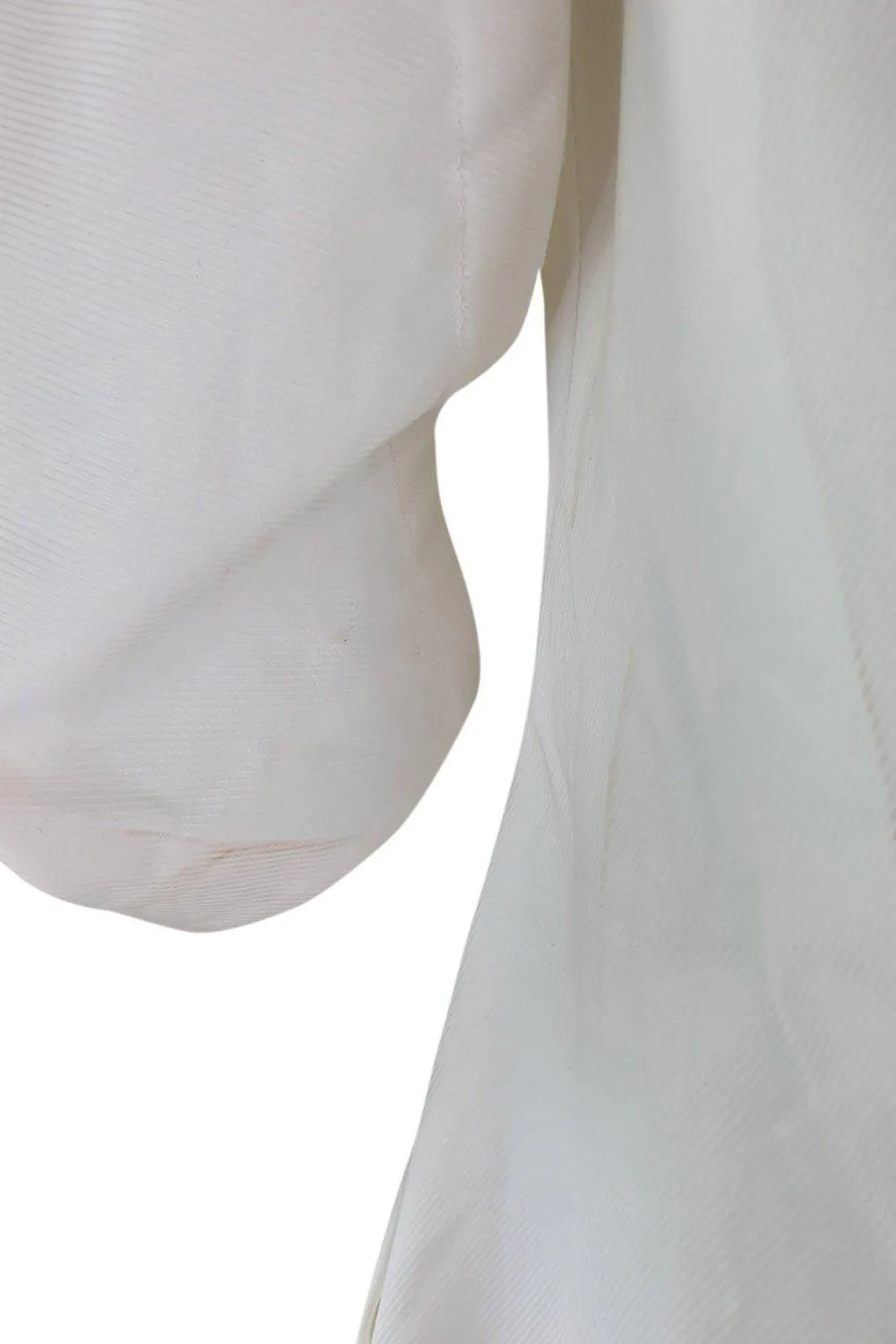 JIL SANDER S/S 2013 White Cotton Blend Sculptured Kimono Dress (DE 38)