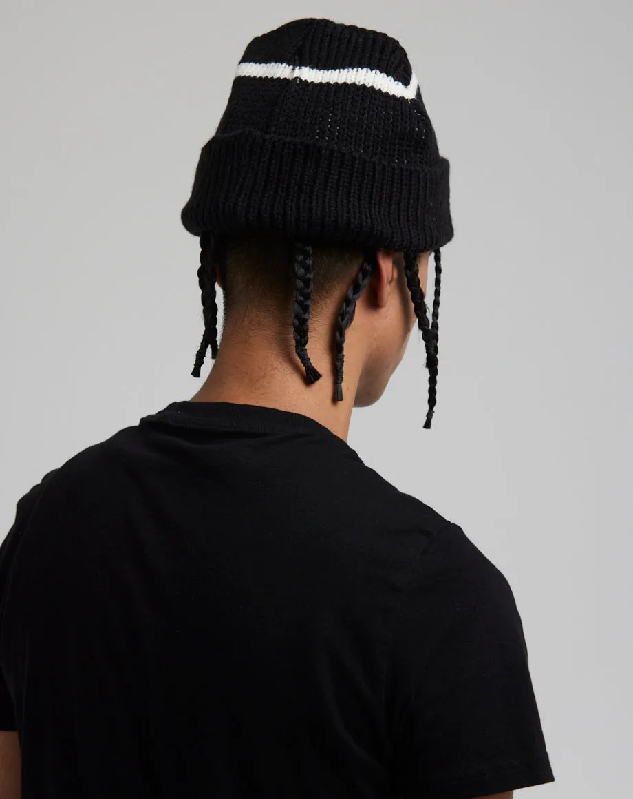 JOR MEN'S NUMBERED BEANIE HAT | BLACK