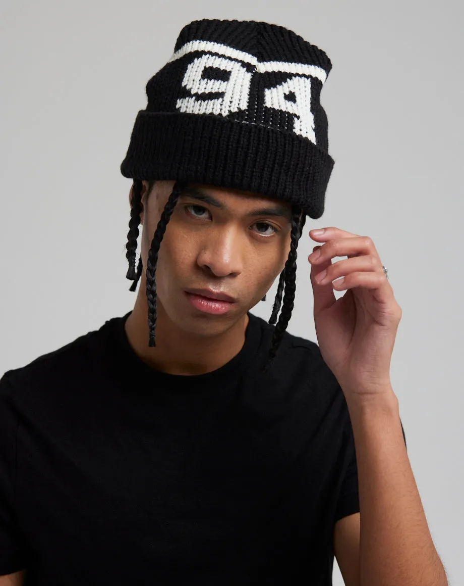 JOR MEN'S NUMBERED BEANIE HAT | BLACK