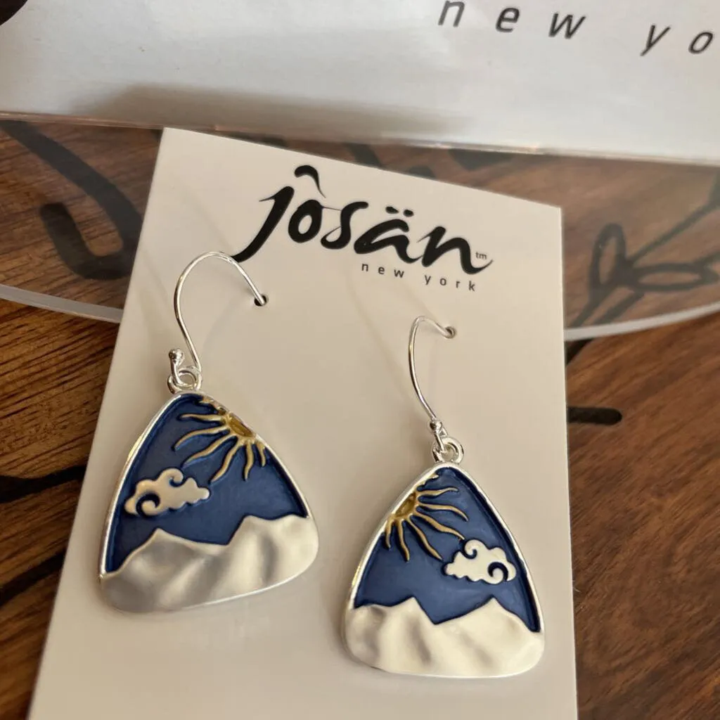 Josan SSW Blue Sky Sun Cloud Mountians Earrings