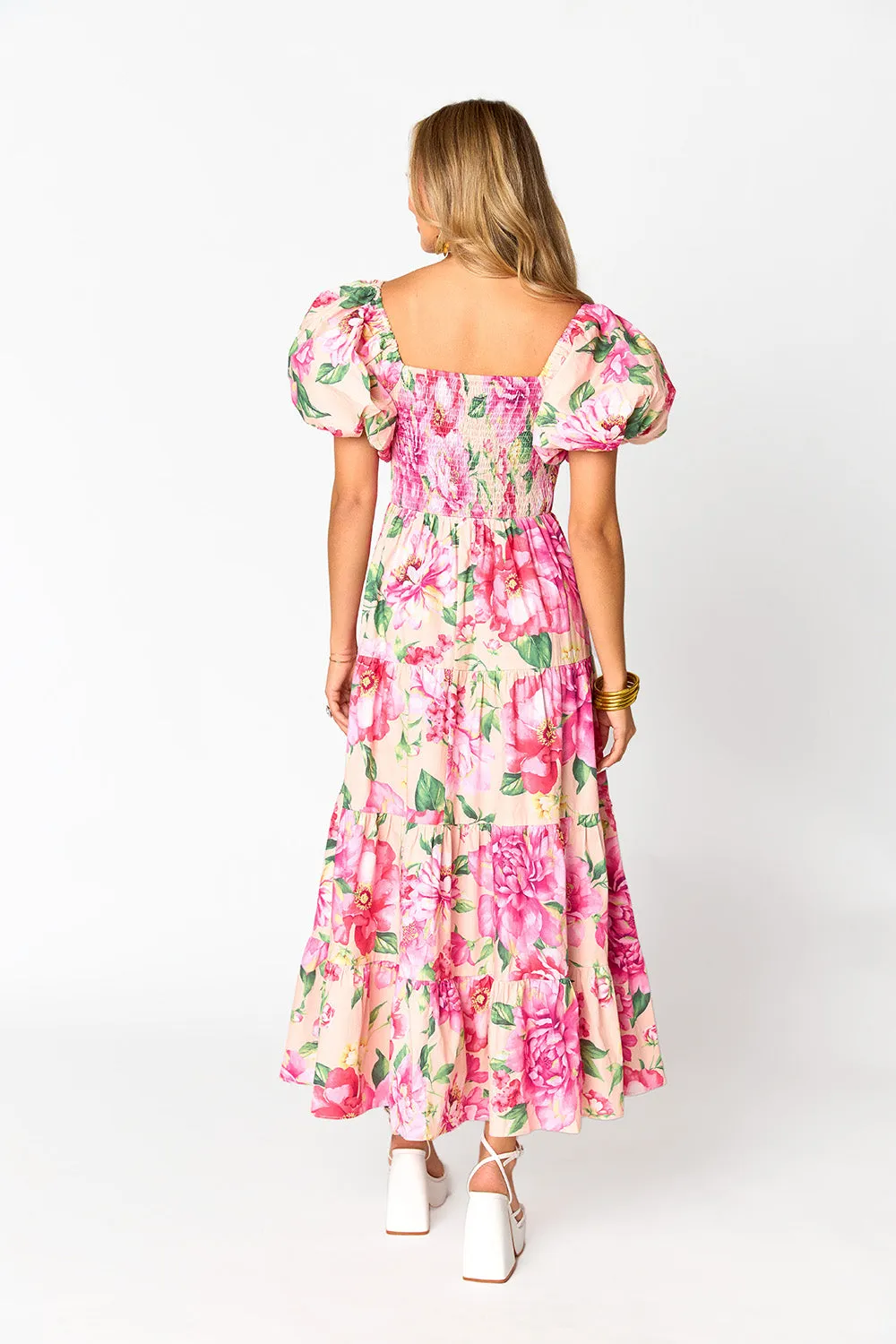 Juno Puff Sleeve Maxi Dress - Explorer