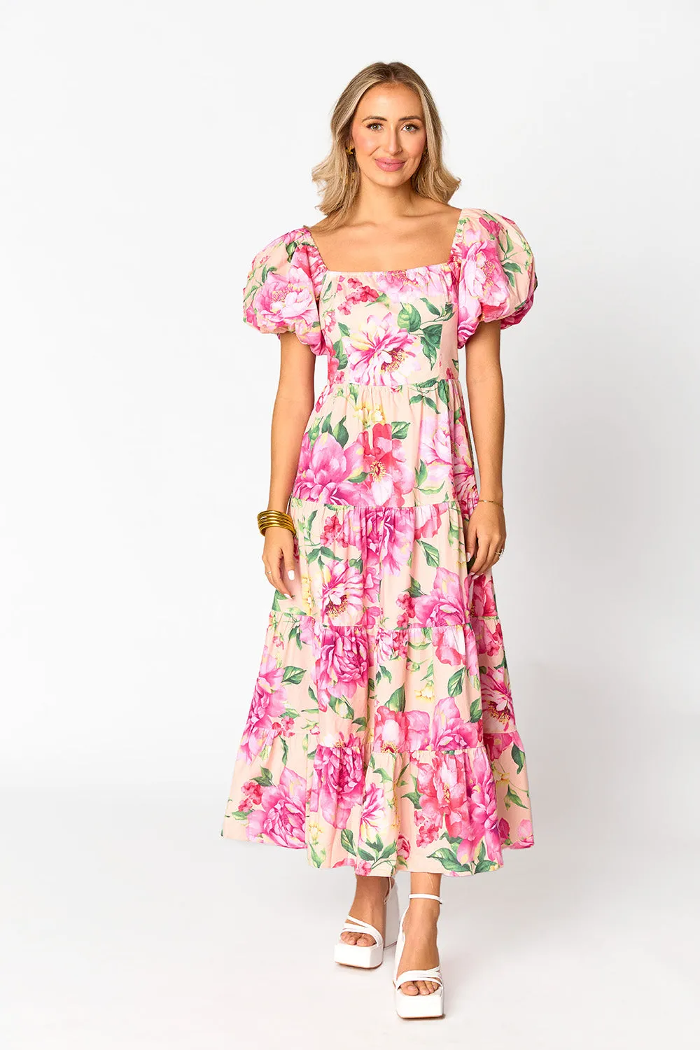 Juno Puff Sleeve Maxi Dress - Explorer