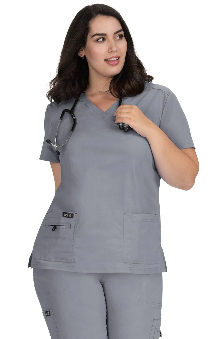 koi Basics Becca Women's 4-Pocket Stretch Scrub Top