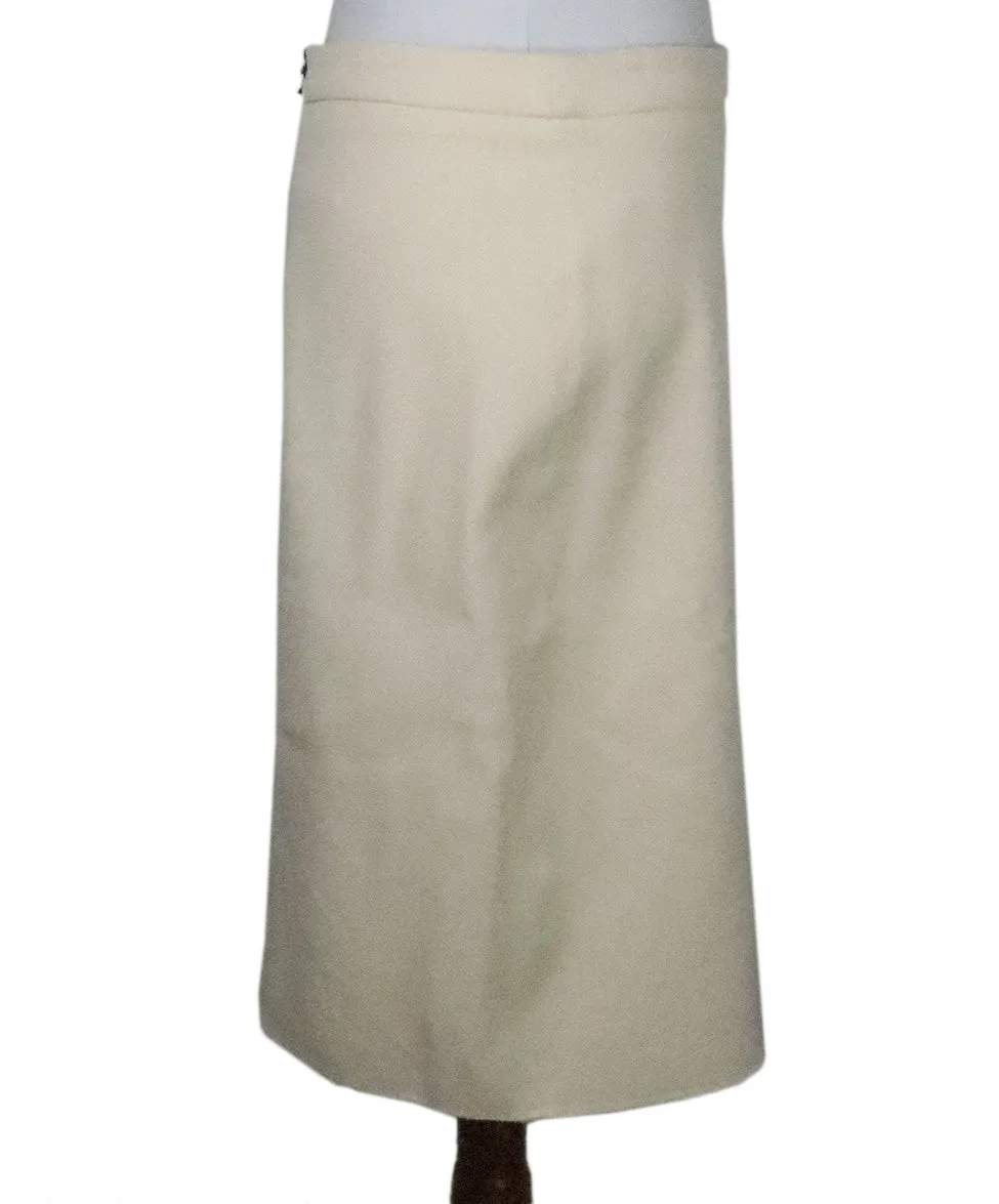 Lanvin Cream Cotton Skirt sz 6