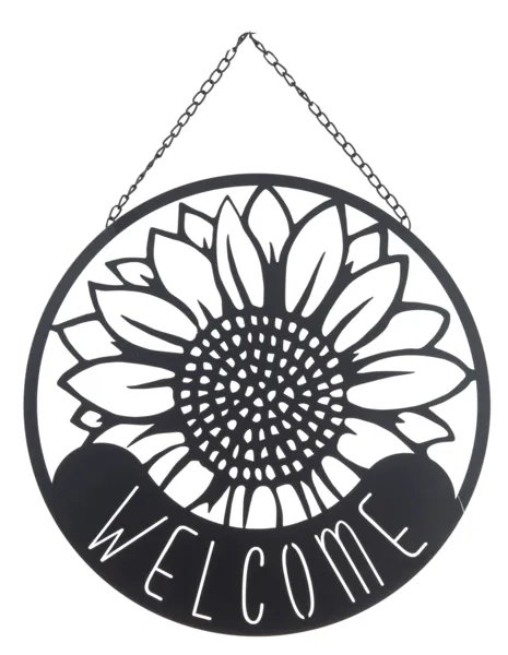 Laser Cut Round Sunflower Wall Decor