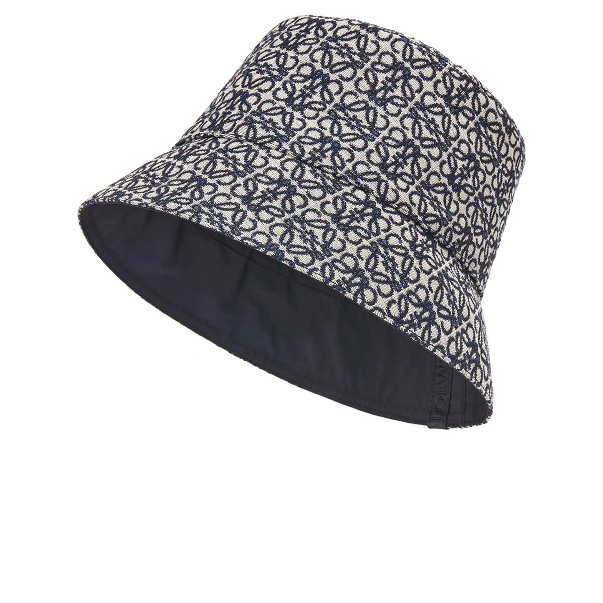 Loewe Anagram Jacquard Reversible Navy Black Bucket Hat