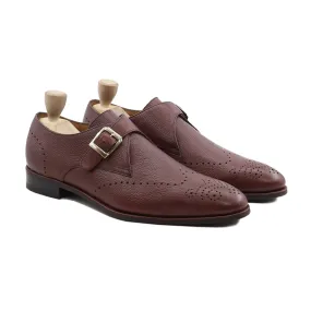 Ludza - Men's Oxblood Pebble Grain Single Monkstrap