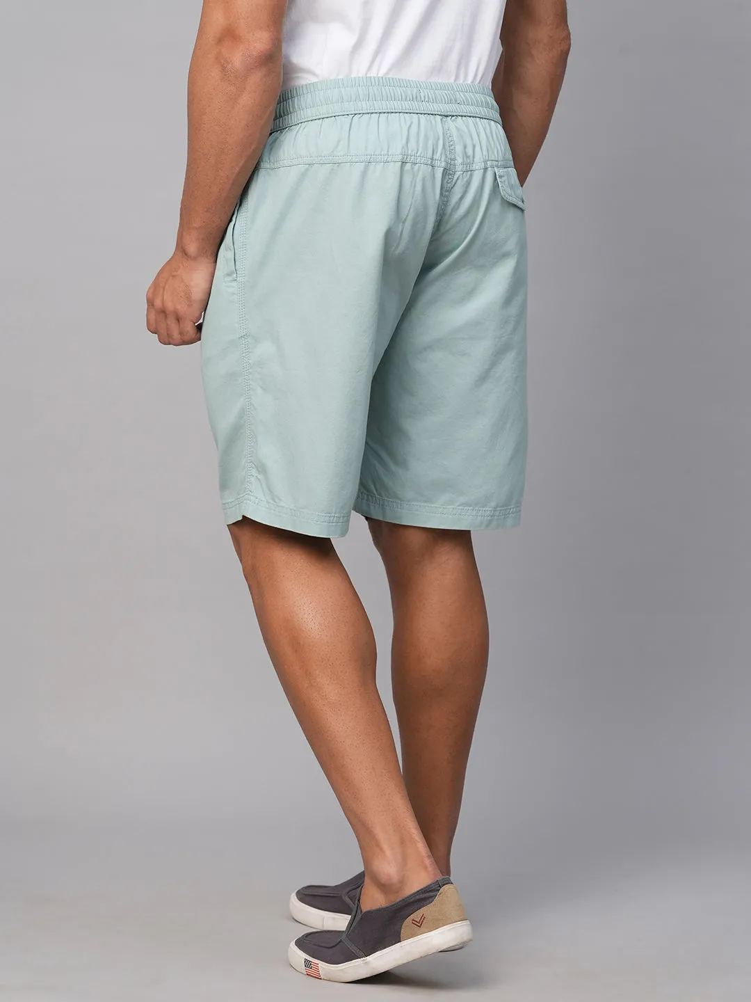 Men's Aqua Cotton Regular Fit Shorts