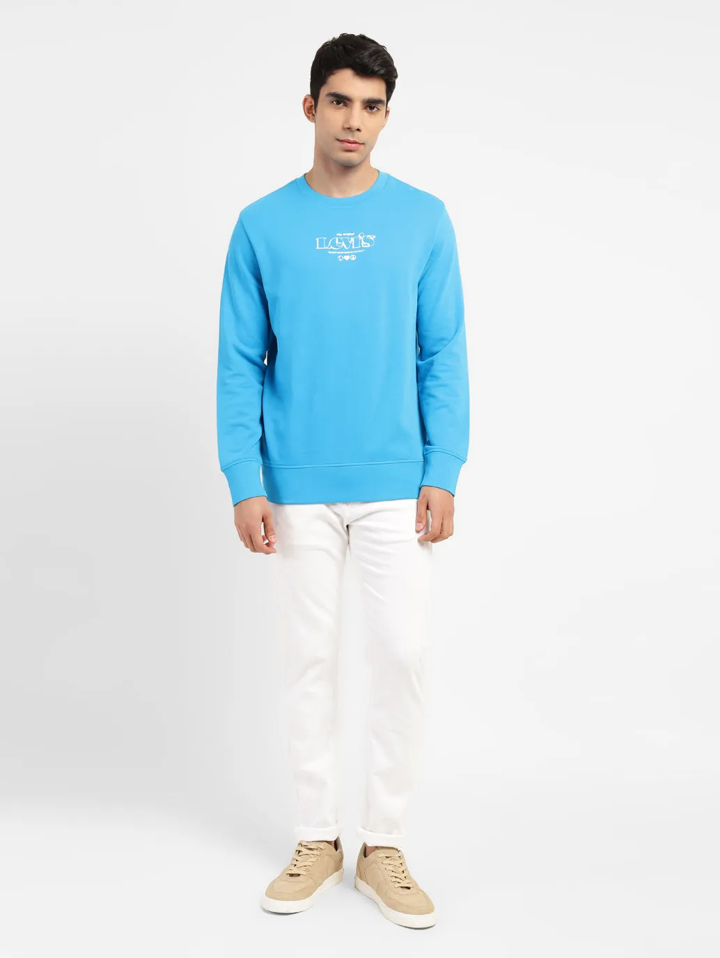 Men's Brand Logo Crew Neck Sweatshirt