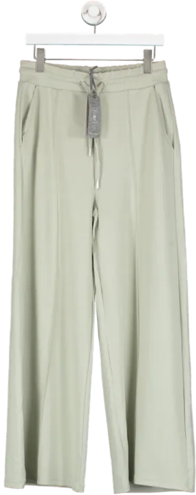 Mint Velvet Green Sage Wide Leg Seam Jogger UK M