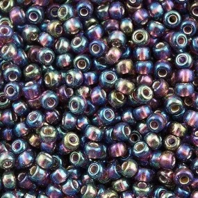 Miyuki Boncuk, MiyukiRoundBeads 6/0-1013Silver Lined Dark Smoky Amethyst AB