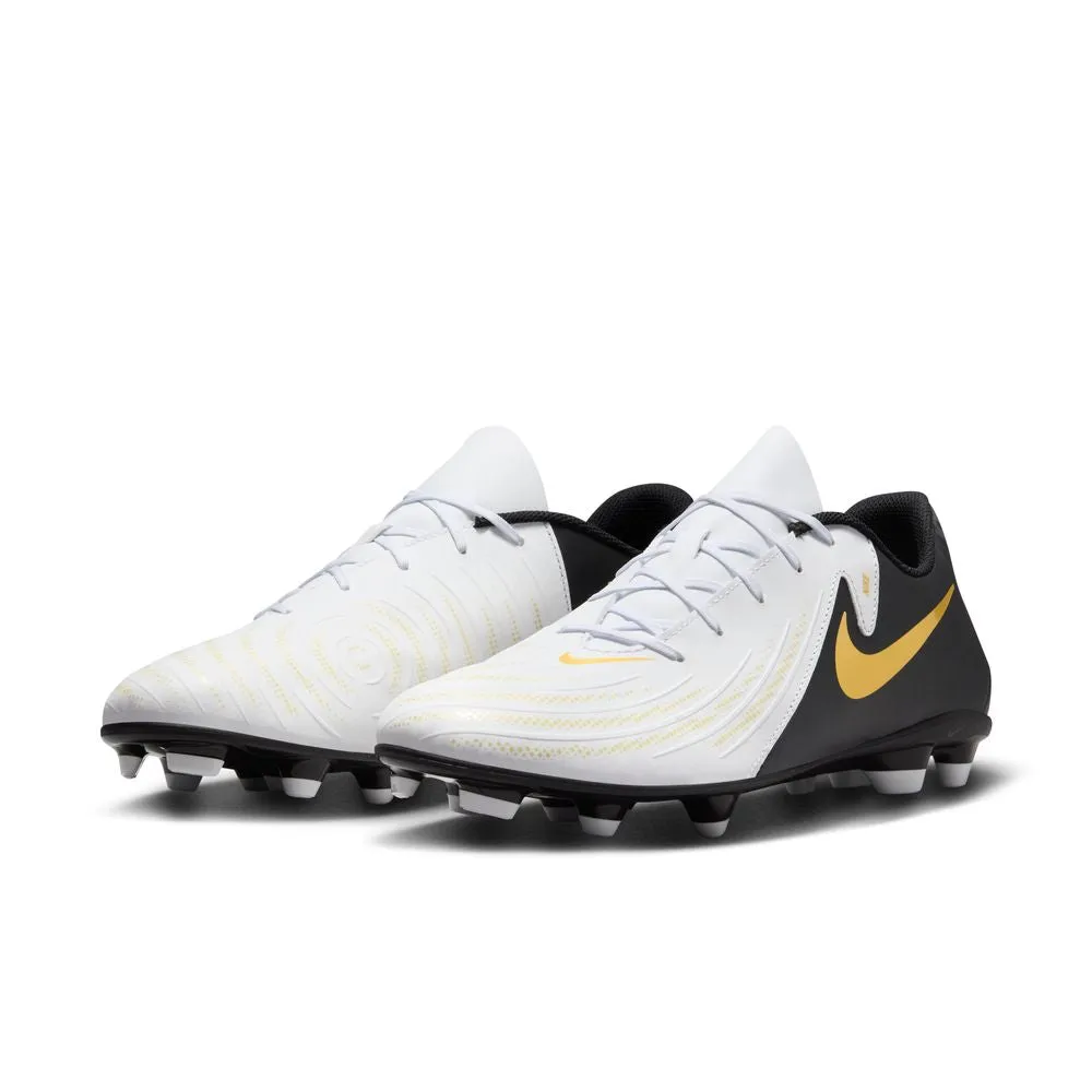 Nike Phantom GX II Club FG/MG Football Boots (White/Black/Metallic Gold)