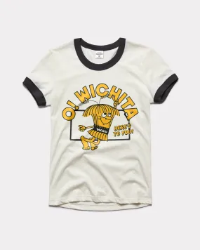 O! Wichita State Black & White Women's Ringer