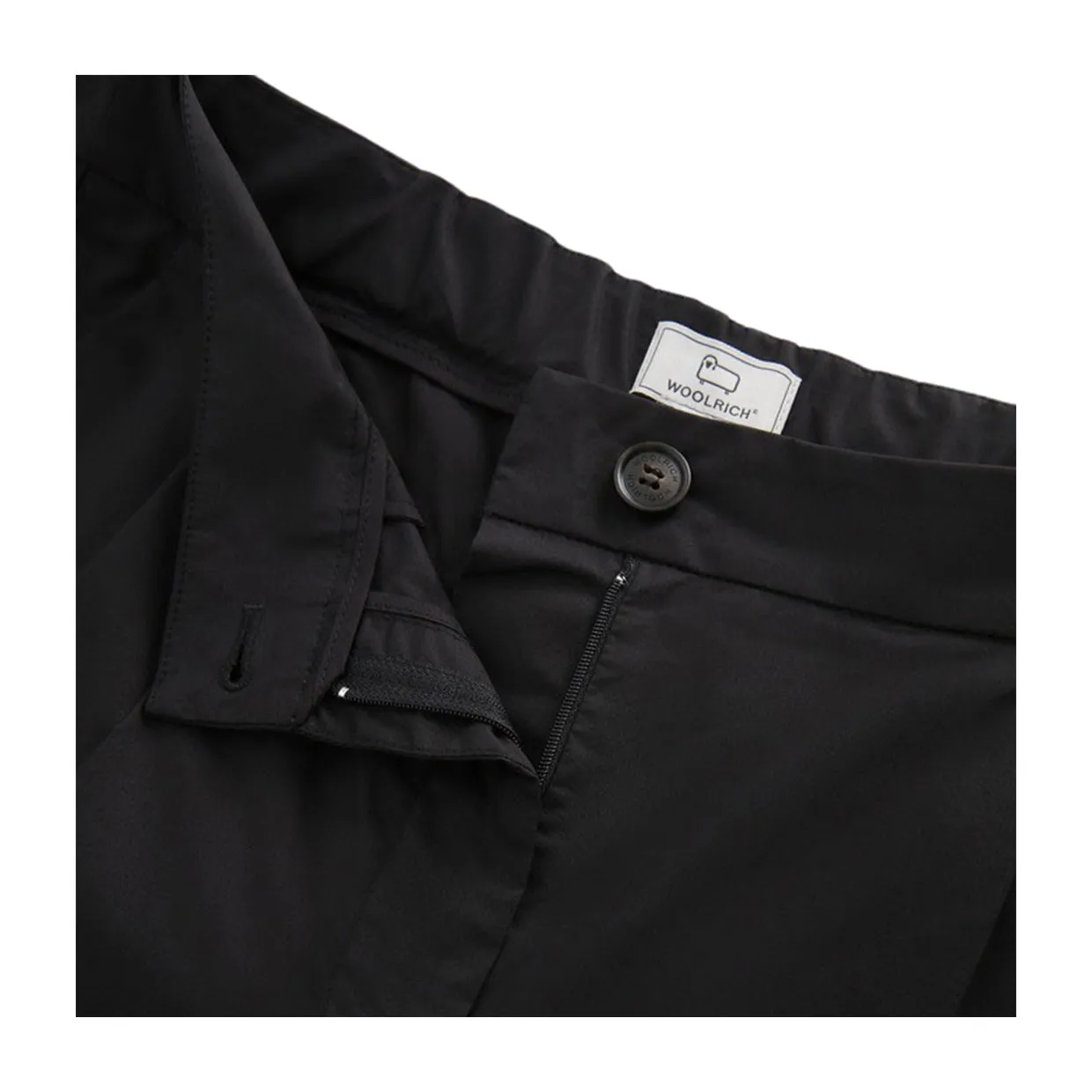 Pantaloni Donna Woolrich Popeline Cotone Nero