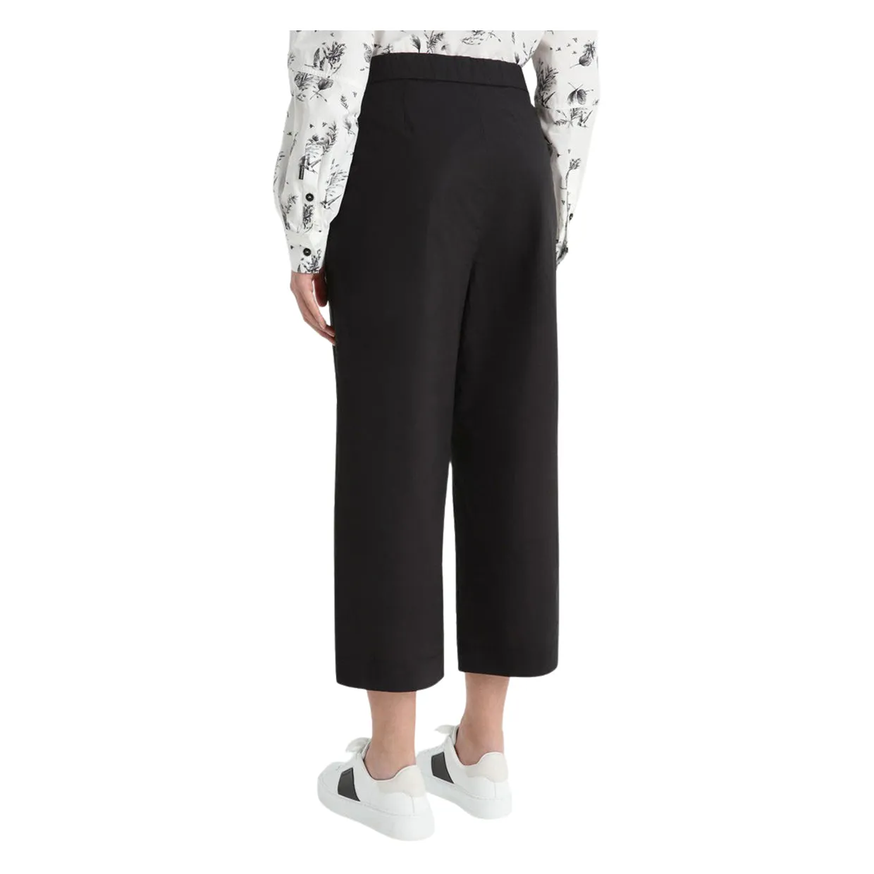 Pantaloni Donna Woolrich Popeline Cotone Nero