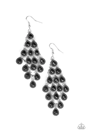 Paparazzi Rural Rainstorms - Black Earrings