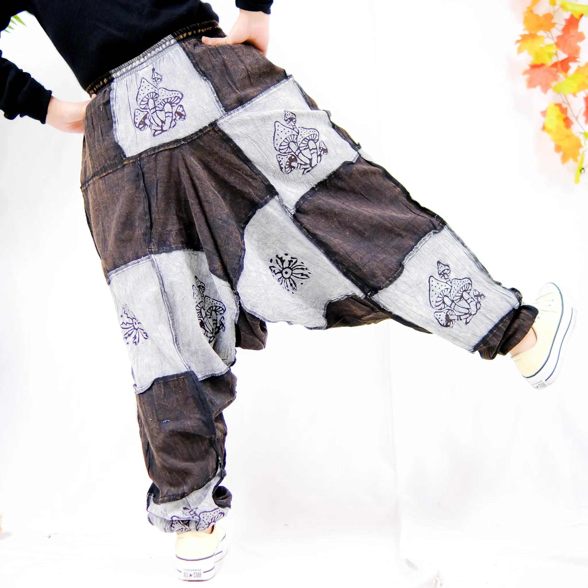 Patchwork Harem Unisex Cotton Festival Pants