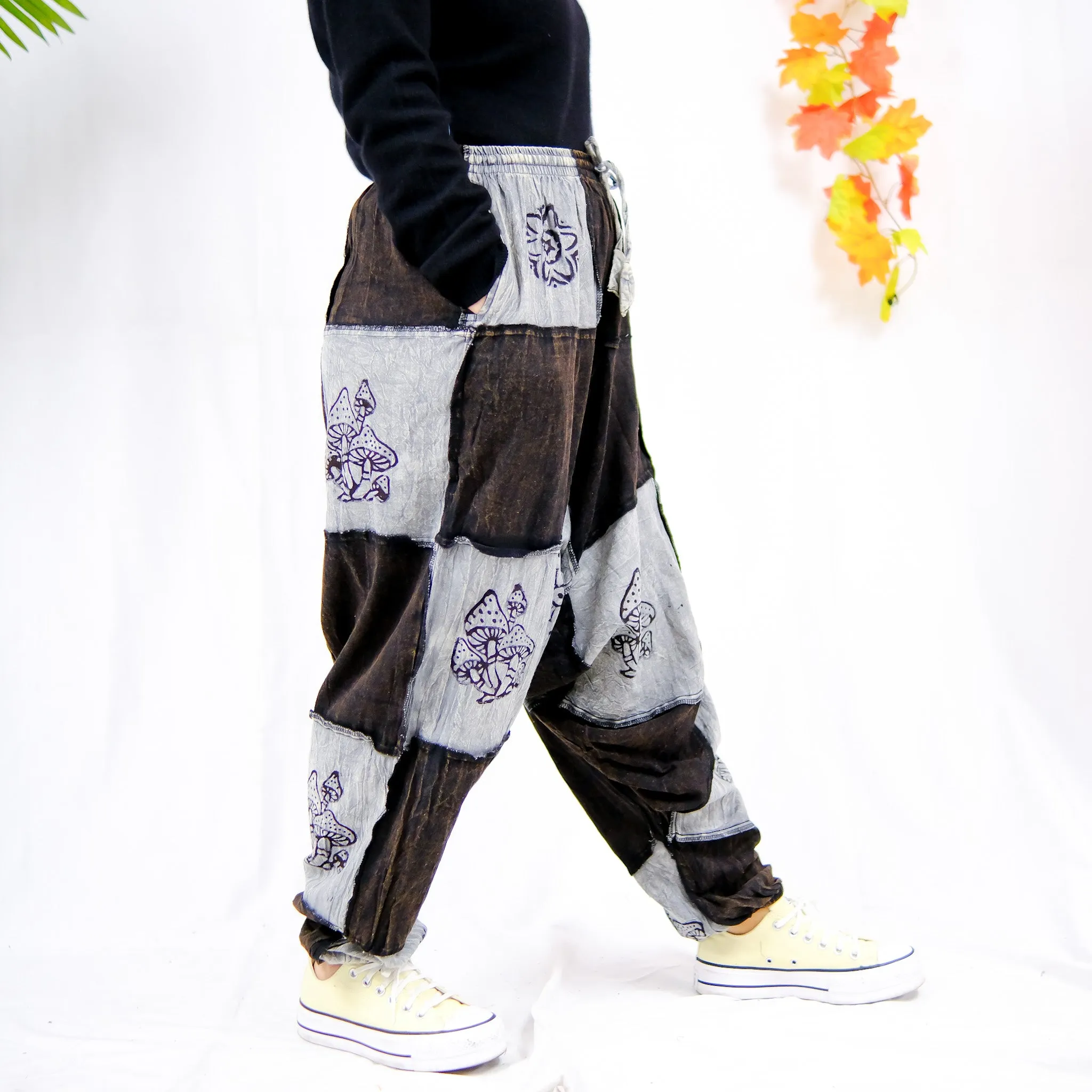 Patchwork Harem Unisex Cotton Festival Pants