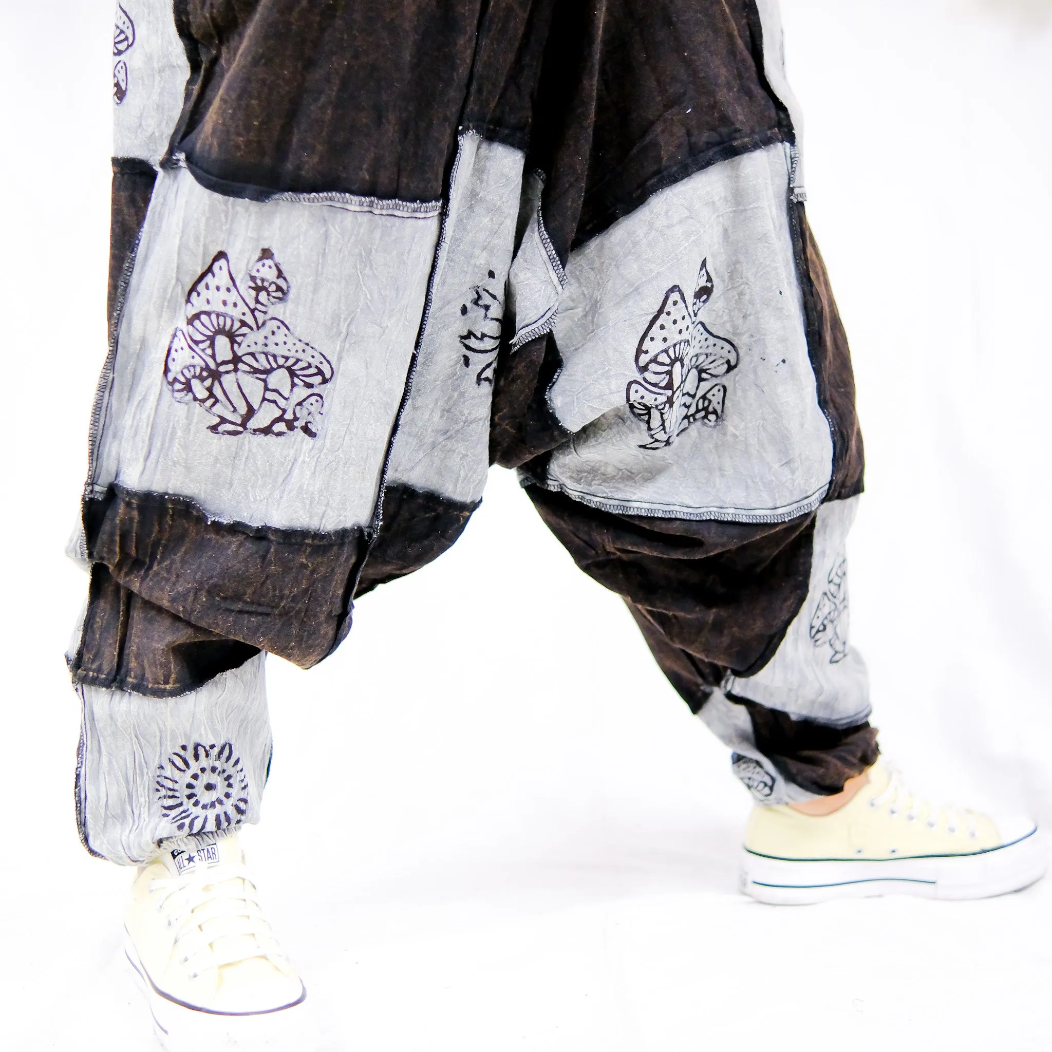 Patchwork Harem Unisex Cotton Festival Pants