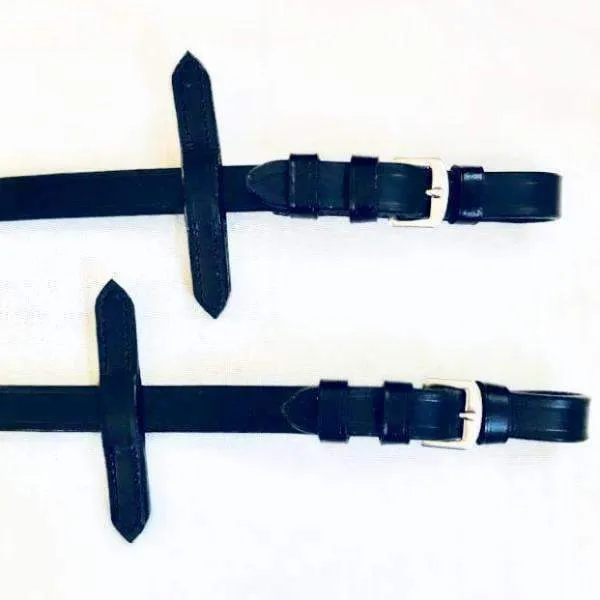 Pebble Grip Reins with Leather/Buckle Ends